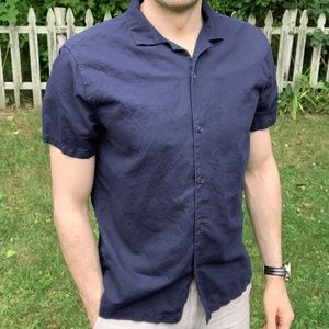 J. Crew Camp Collar Short-Sleeve Button-Up Shirt